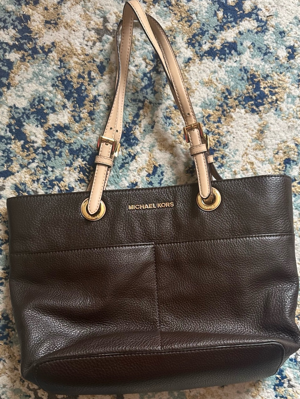 Michael Kors Bedford Medium Pebbled Leather Pocket Tote